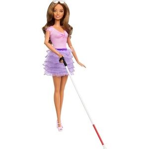 BARBIE DOLL 12.7" Fashionistas 65th Anniversary Brown Eyes Hair Pastel
